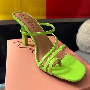 Wild Pair Green Sandal Heel